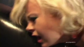 Bree Olson: After a striptease in the iron cage, she gets her ass fucked and receives the cum on her tongue