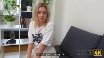 HUNT4K. Lily Blossom cheating on her boyfriend for money