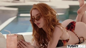 TUSHY Tiny All Natural Redhead Madi Collins Gets Her Little Ass Stretched Out