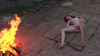 Stunning Teen (18+)'s Romantic Coastal Undressing