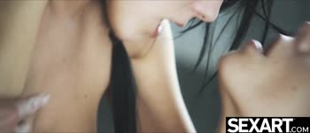 Sabrisse and Lexi Layo in Sultry Office Orgy