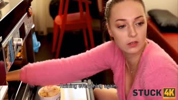 Isabella De Laa's Czech Kitchen Surprise: Hand Stuck in Trimmed Bliss