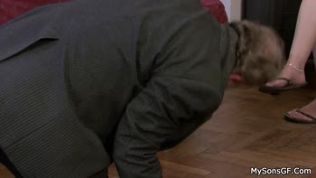 Old Man's Secret Fantasy: Cheating Stepdaughter Gets Screwed by Grandpa