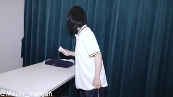 Mochi_inunyan's Cute Asian in White Stockings Teases Her Sweet Cheeks