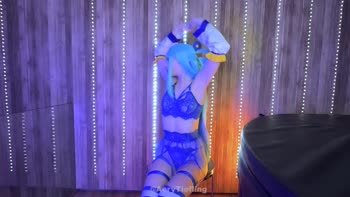AeryTiefling's Aqua Cosplay: Konosuba Seduction in HD