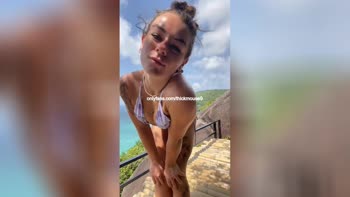 Lena Mouse's Beachside Slip-Up: Accidental Masturbation Caught on Cam