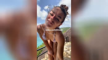 Lena Mouse's Beachside Slip-Up: Accidental Masturbation Caught on Cam