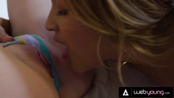Haley Spades & Gizelle Blanco Share Steamy Threesome with Redhead Babysitter