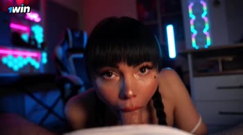 Slemgem's Busty Delight: Deepthroat Blowjob & Cumshot