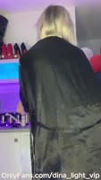 Dina-light's Sultry Solo: Black Lingerie, Blonde Ambition