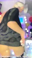 Dina-light's Sultry Solo: Black Lingerie, Blonde Ambition