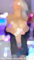 Dina-light's Sultry Solo: Black Lingerie, Blonde Ambition