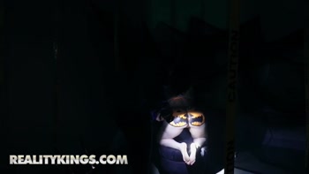 REALITY KINGS - Risky Finds Himself Cornered On The Couch For A Halloween Threesome With Anna Claire Clouds & Sisi Rose