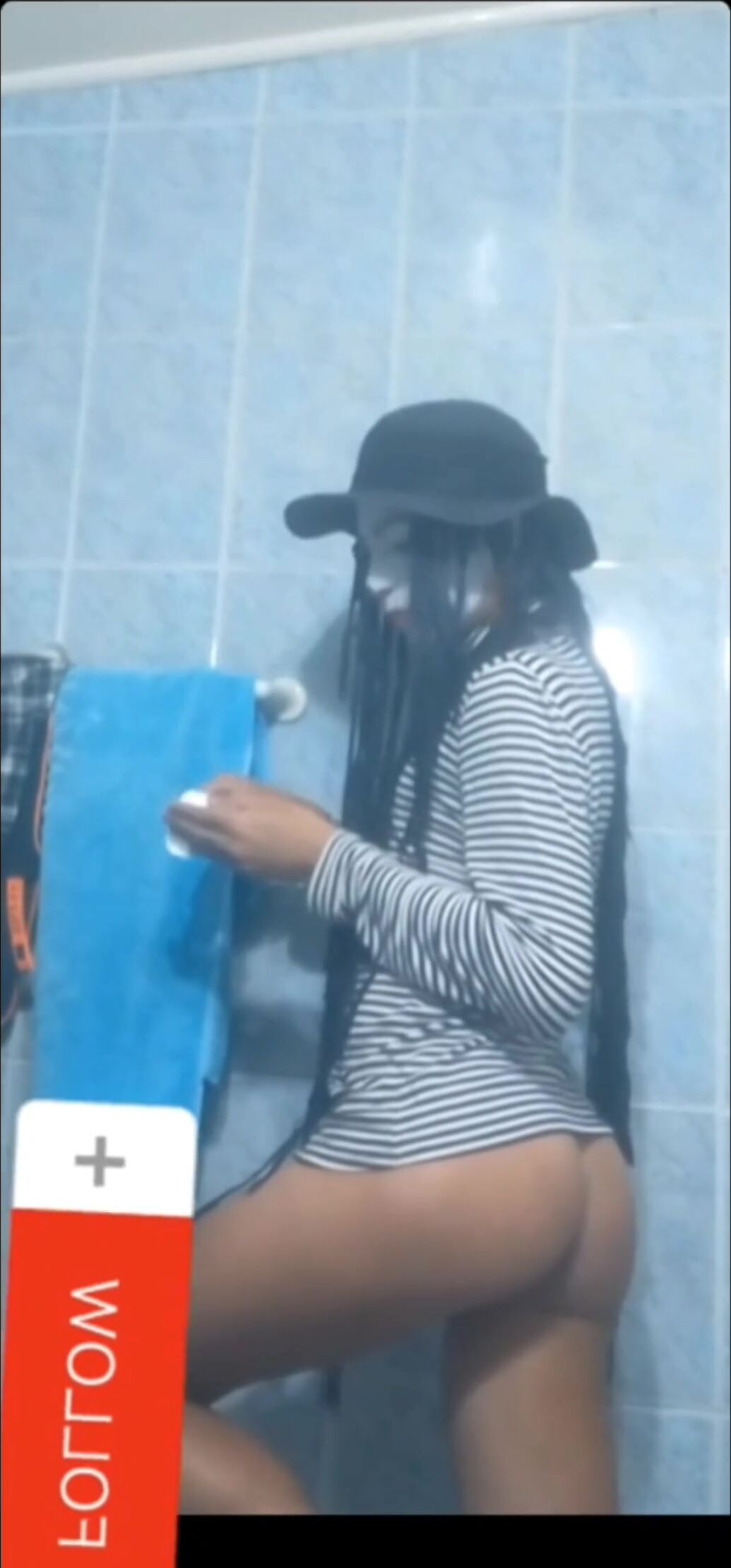 Cute Femboy naked in Bathroom fuck her Petite Ass