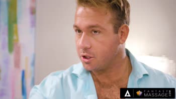 Blonde Masseuse Seduces Client in Stealthy Massage Fantasy