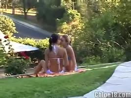 Chloe's Petite Pleasures: Blonde Teen (18+) Licks & Fingers Brunette Babe