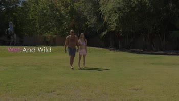 Sylvie Sterling's Sizzling Slip 'N Slide Adventure on Her Boyfriend's Massive Cock