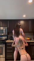 Laineexjade's Kitchen Delight: Sensual POV lesbian encounter