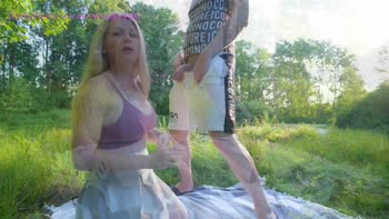 Miaart's Sunset Creampie Surprise: A Romantic Public Encounter