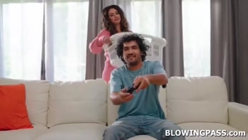 Arabelle Raphael Teases Stepson With Her Massive Juggs Then Devours His Veiny Dick