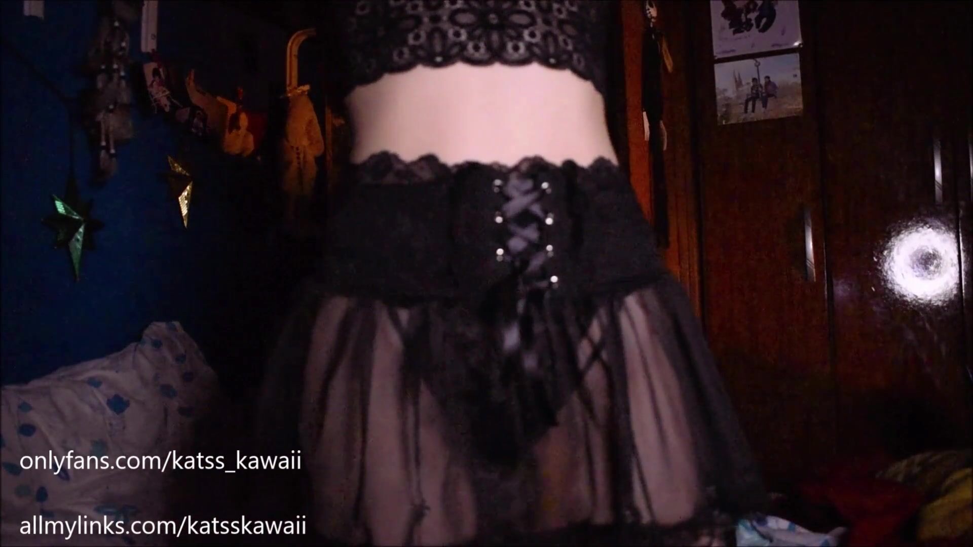 Gothic Girl Dances in her Room and then Rides a Huge Cock until he Cums!
