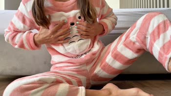 Sohoti69's Asian Cutie in Pajamas Teases with Fingering Orgasm & Big Squirt