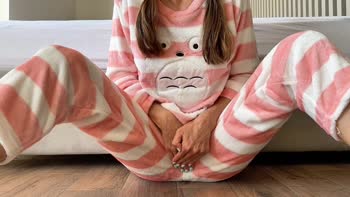Sohoti69's Asian Cutie in Pajamas Teases with Fingering Orgasm & Big Squirt