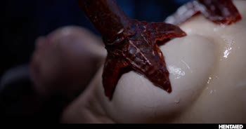Rae Lil Black Sizzles in Nezuko Cosplay 3D Hentai Anime Frenzy