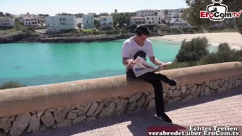 German tourist fucked publicly on the street in Mallorca