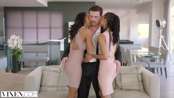 VIXEN Harley Dean and Kira Noir Share a Huge Cock