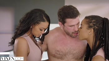 VIXEN Harley Dean and Kira Noir Share a Huge Cock