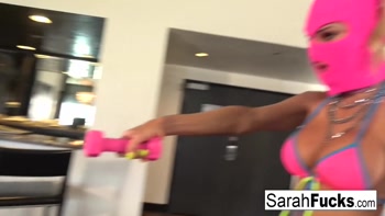 Sarah Jessie's Tattooed Temptation: Big Tit Blowjob Frenzy