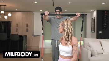 Barbie Feels Teaches a Private Workout for Donnie Rock