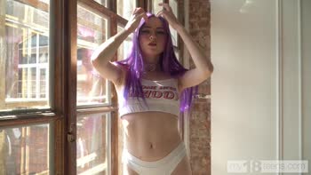 Cute Petite May's Shy Solo Delight