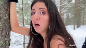 Katty West's Winter Wonderland: Snowy Forest Seduction
