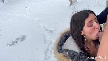 Katty West's Winter Wonderland: Snowy Forest Seduction