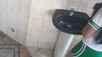Astrid Cute's Bathroom Surprise: Creamy Step Sis Encounter