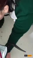 Mexican College Cutie Sucks Classmate's Dick in Uniform