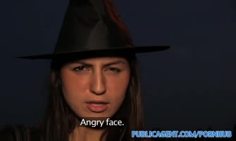 PublicAgent Halloween Witch Gets Fucked behind a Tree in POV