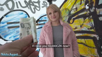 Blonde Teen (18+)'s Impromptu Bus Stop Seduction