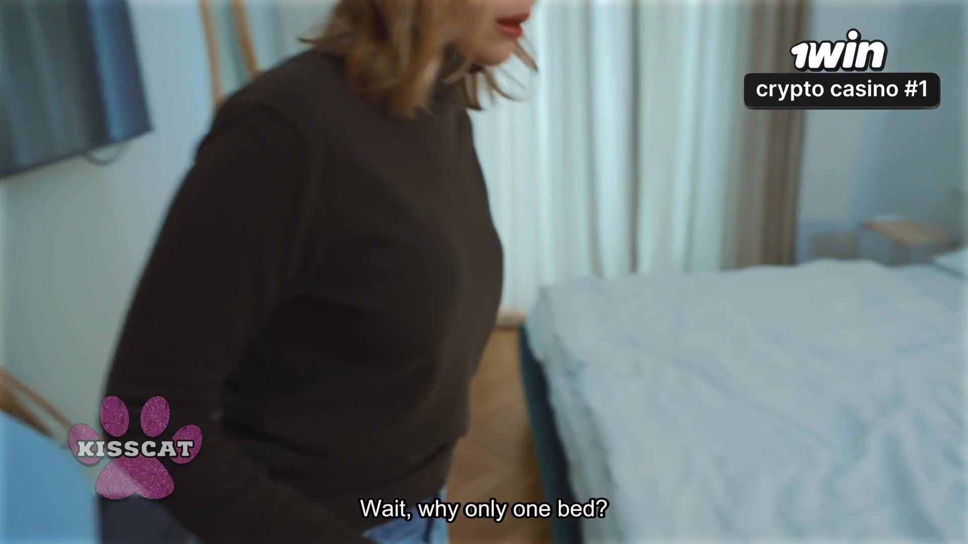 Oops... Step Son Accidentally Cum in Step Mom after Fucked Step Sister Polly Yangs in Shared Bed at Night in Hotel Room