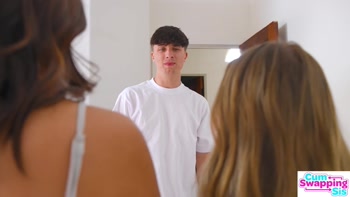 Peace Maker Stepbro Uses His Dick to Bring Squabbling Friends Mia River & Haley Spades Together