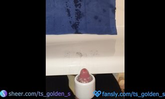 TSgoldenS' Pissing Delight: Cumming Hard After a Golden Shower