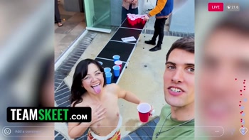 Julia's First Spit Roast at the Frat - Spring Break Heat