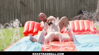 Ginger Delight: Petite Redhead Takes On A Monster Cock Outdoors
