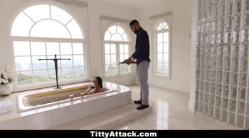 Bethany Benz's Titty Attack in the Bathroom