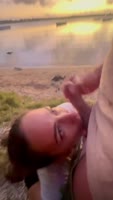 Babyjolies' Island Sunset Seduction: Blowjob & Bukkake