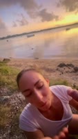 Babyjolies' Island Sunset Seduction: Blowjob & Bukkake