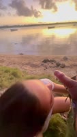 Babyjolies' Island Sunset Seduction: Blowjob & Bukkake