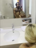 Am1GoTV's Morning Shower Screw: Blonde Babe's Big Ass Doggystyle